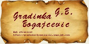 Gradinka Bogajčević vizit kartica
